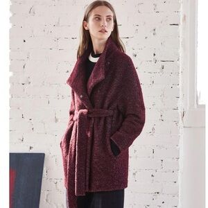 Cop. Copine “Yakitori” Wrap Coat In Aubergin Size 36 New Without Tags!